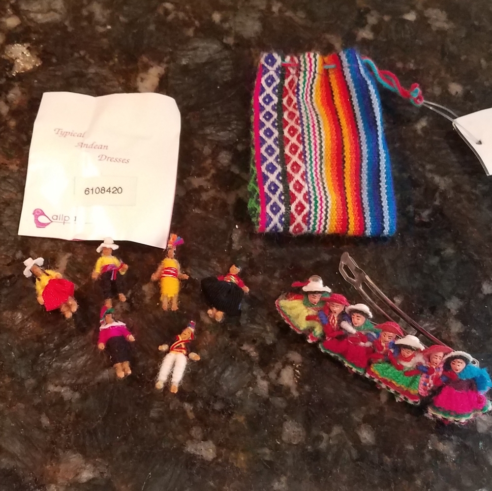 Andean Worry Dolls & Barrette